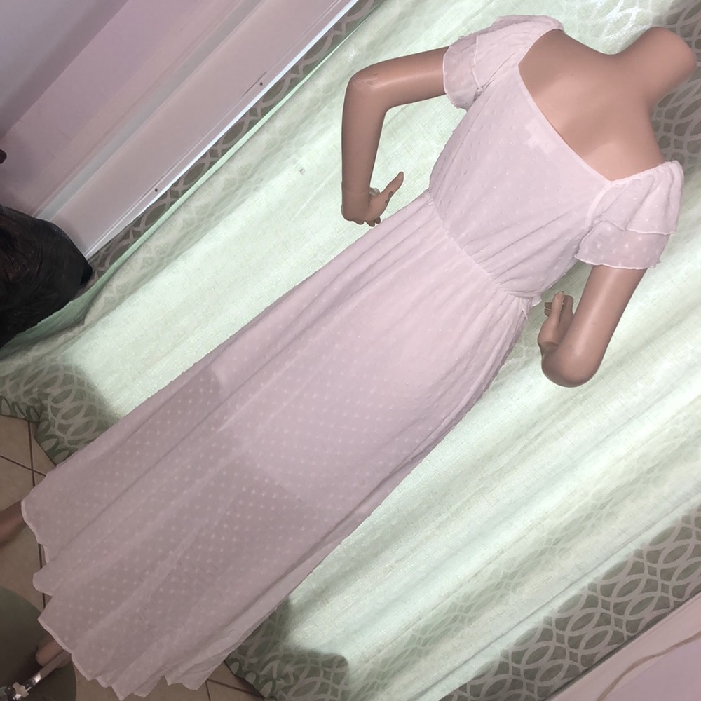 Swiss Dot White Maxi dress - Picture 12 of 12